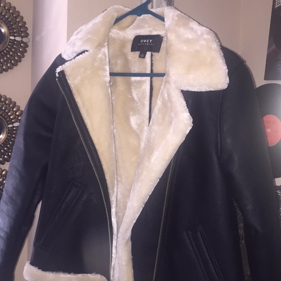 Obey Jackets & Blazers - Obey Leather Jacket